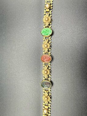 Vintage Victorian style book chain bracelet